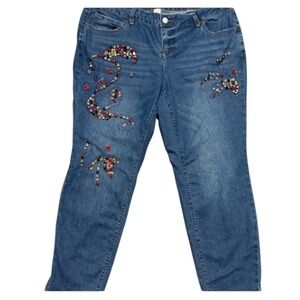 Size 16p Blue Jeans with Rhinestones
